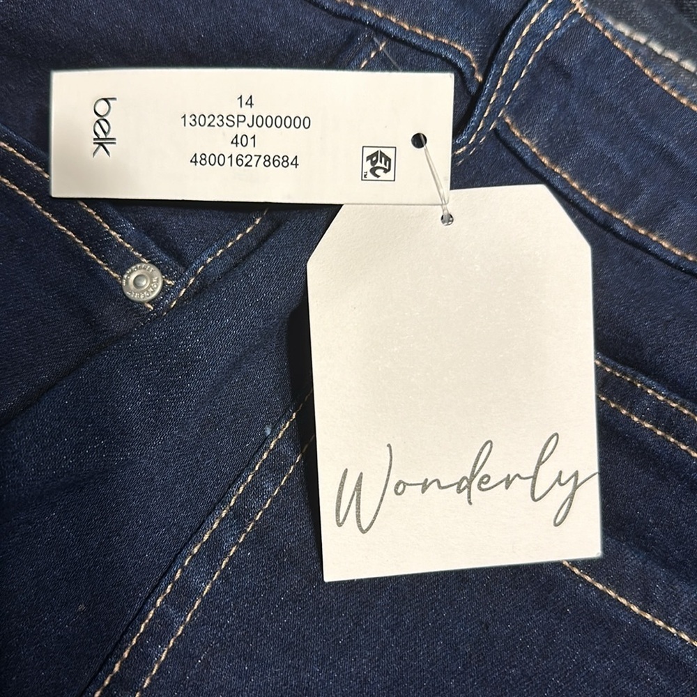 NWT Wonderly 5 pocket mid-rise skinny crop pants size 14R - Picture 11 of 14